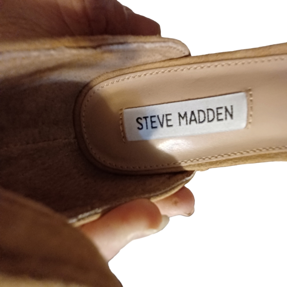 Steve madden leather and feather Imelda sandals size 5 - Picture 6 of 9